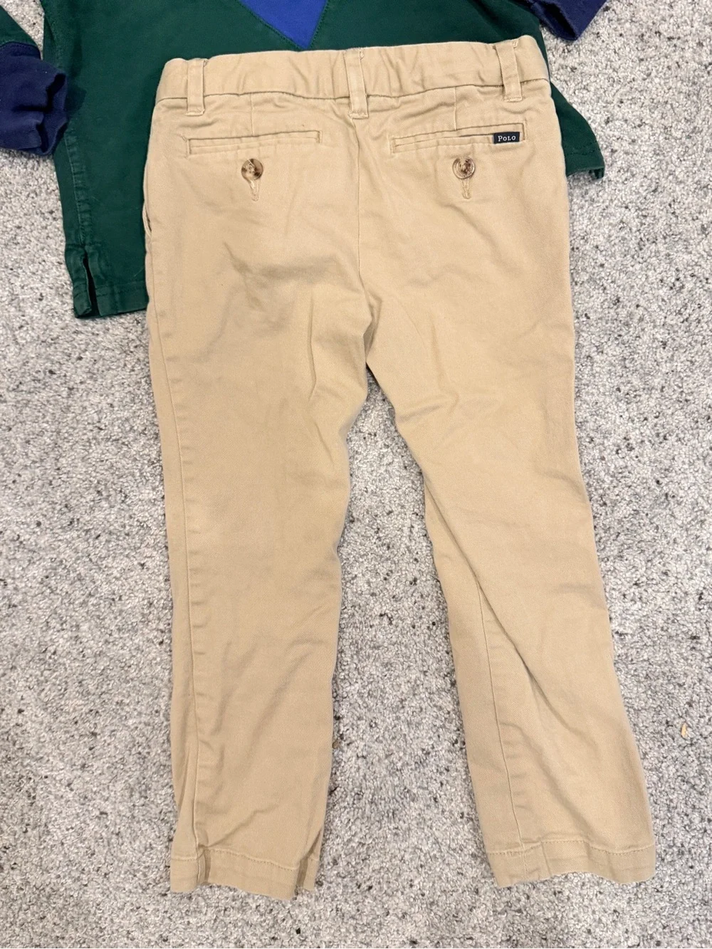 Classic Vintage Polo Ralph Lauren Rugby Polo & Khaki Pants boys 3T old money